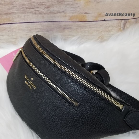 Kate Spade Belt Bag Leila Black Leather Fanny Bag